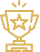 Pixel art d'un trophée doré avec une étoile au centre, symbolisant la victoire et la récompense.